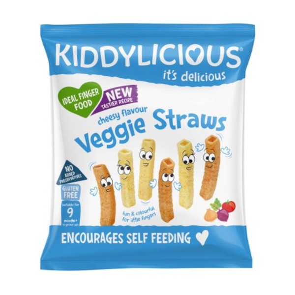 Καλαμάκια Λαχανικών με Γεύση Τυρί Veggie Straws Kiddylicious 12gr