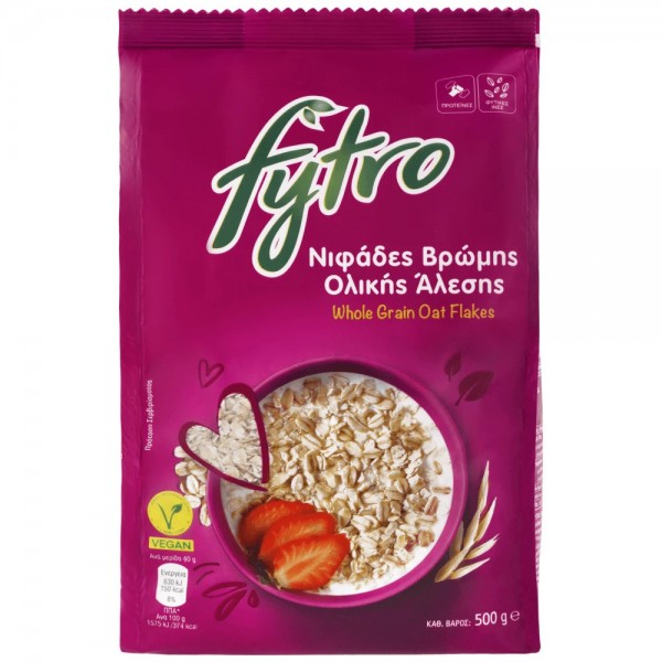 Νιφάδες Βρώμης Ολικής Άλεσης Fytro 500gr