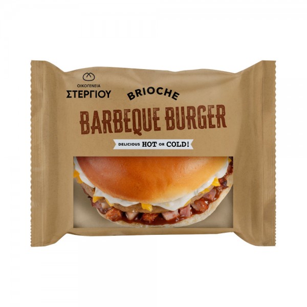 Burger Brioche με Σάλτσα BBQ Οικογένεια Στεργίου 220gr