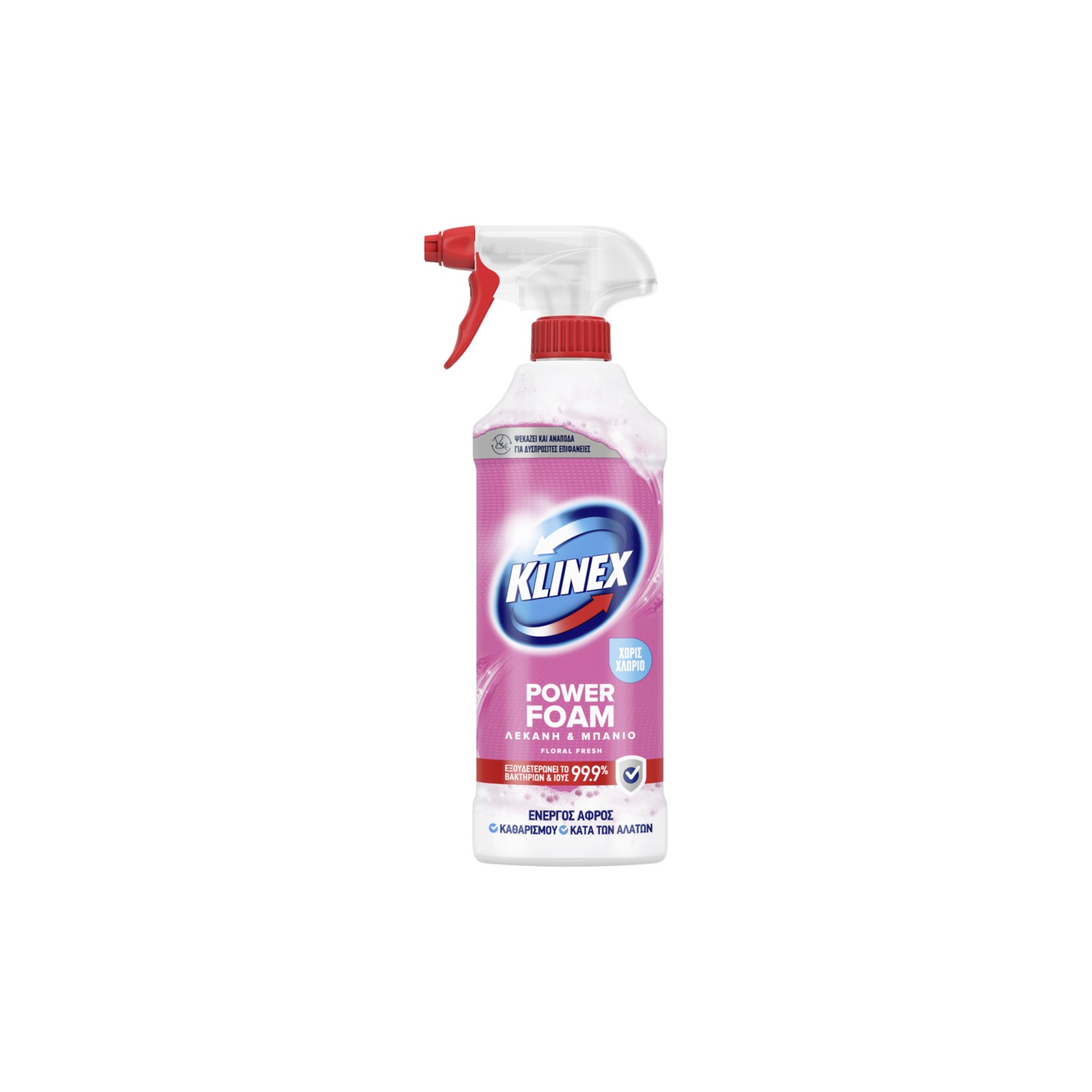 Spray Αφρού για Καθαρισμό Μπάνιου Floral Power Foam Klinex 435ml