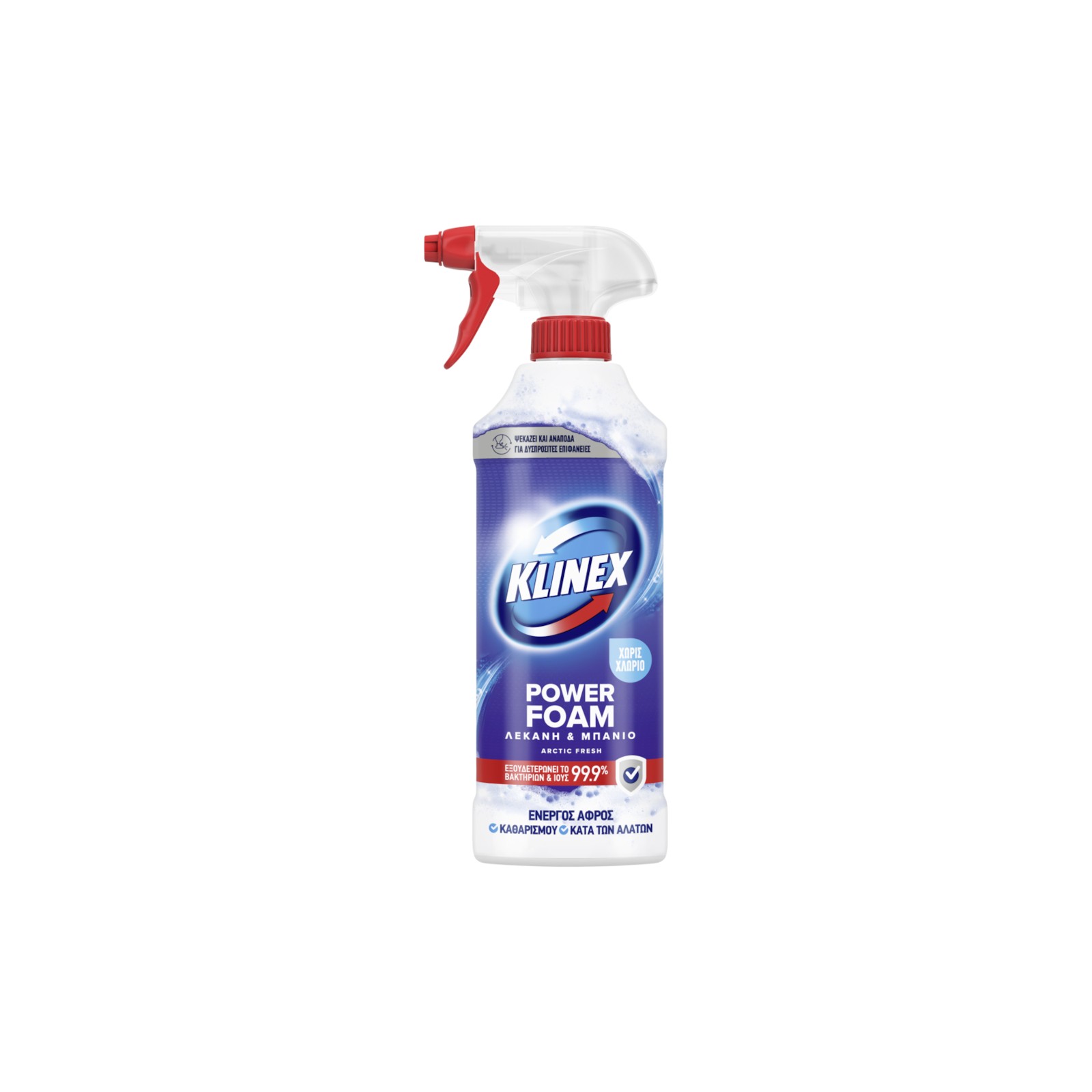 Spray Αφρού για Καθαρισμό Μπάνιου Arctic Power Foam Klinex 435ml