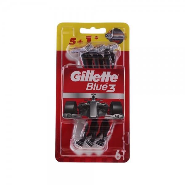 Ανδρικά Ξυραφάκια Μιας Χρήσης Blue3 SE Red Gillette 6τμχ (5+1 Δώρο)