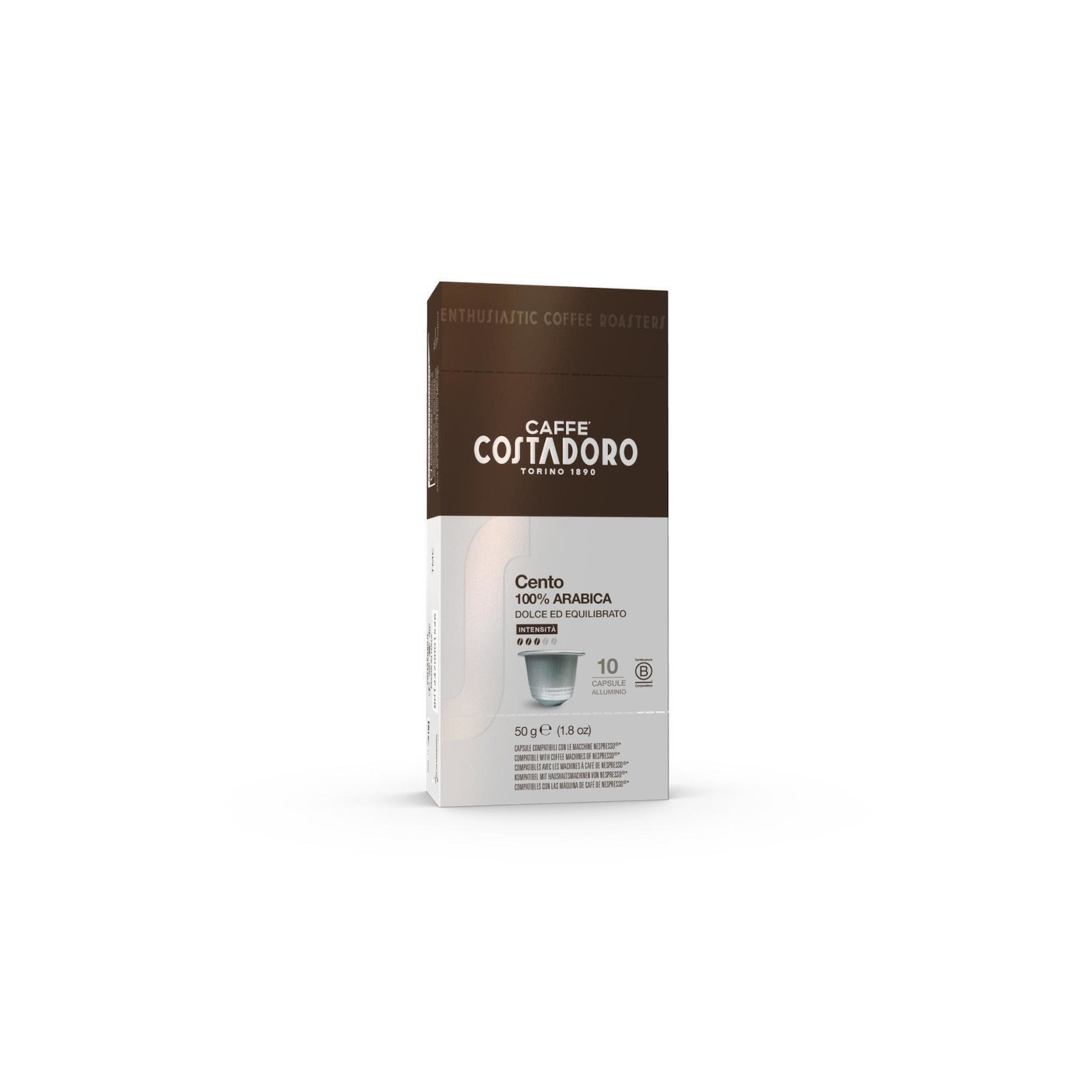 Καφές Espresso σε Κάψουλες Cento Costadoro 10τμχ Συμβατές με Μηχανή Nespresso
