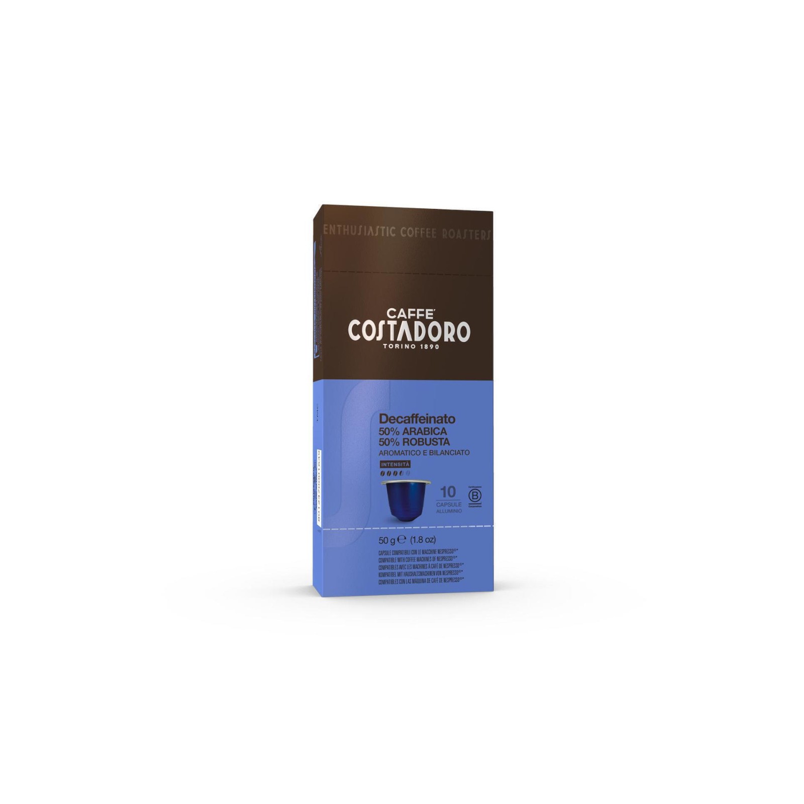 Καφές Espresso σε Κάψουλες Decaffeinato Costadoro 10τμχ Συμβατές με Μηχανή Nespresso