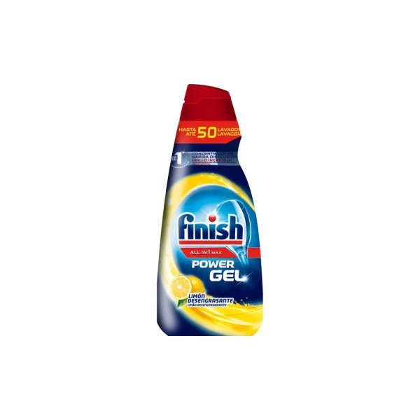 Gel Πλυντηρίου Πιάτων All In One Max Power Gel Lemon Finish 1lt