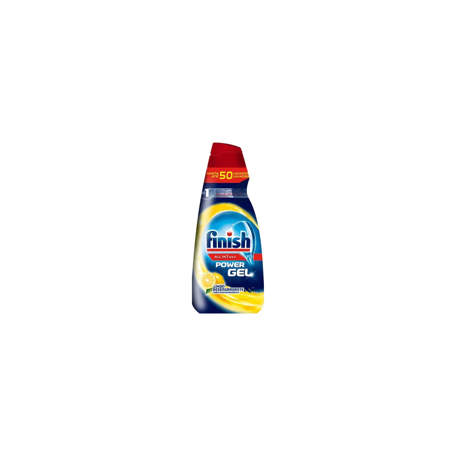 Gel Πλυντηρίου Πιάτων All In One Max Power Gel Lemon Finish 1lt