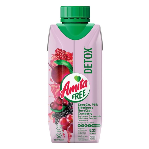 Φρουτοποτό Detox Amita Free 330ml
