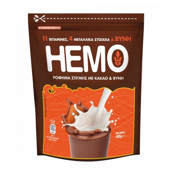 Ρόφημα στιγμής με Κακάο και Βύνη Hemo Γιώτης 400gr