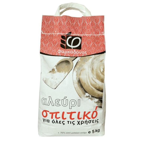 Αλεύρι τ. 70% Σπιτικό Μύλοι Φαρκαδόνας 5kg