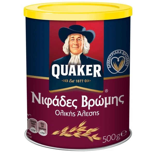 Νιφάδες Βρώμης Ολικής Άλεσης Quaker 500gr