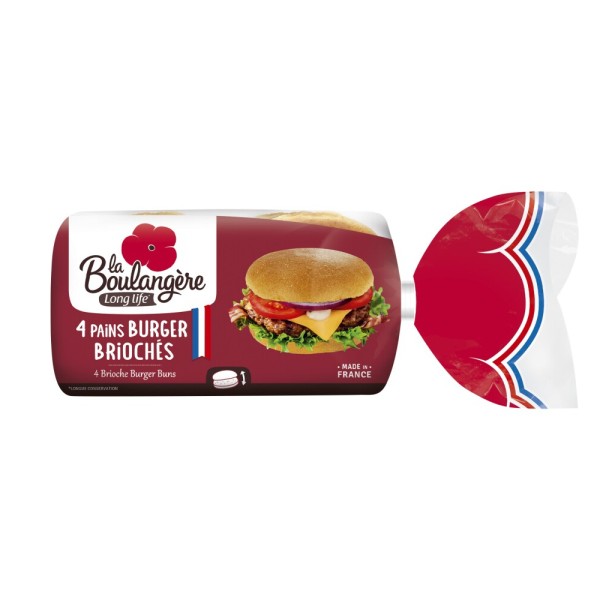 Ψωμάκια Burger Brioche La Boulangere 4x50gr