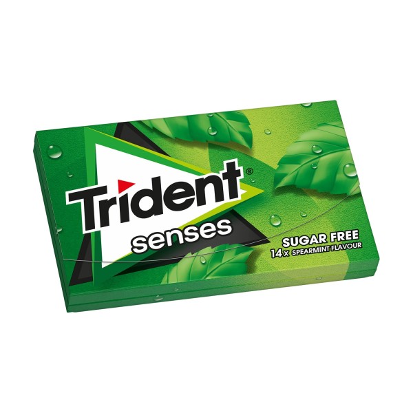Τσίχλες με Γεύση Δυόσμο χωρίς Ζάχαρη Trident Senses 27gr