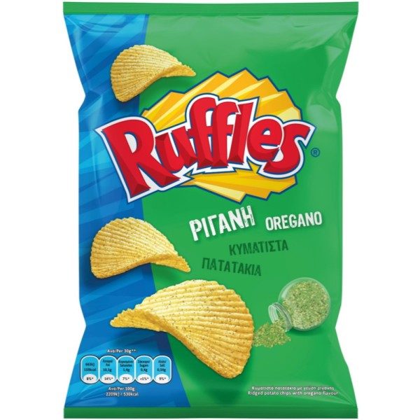 Κυματιστά Πατατάκια με γεύση Ρίγανη Ruffles 100gr