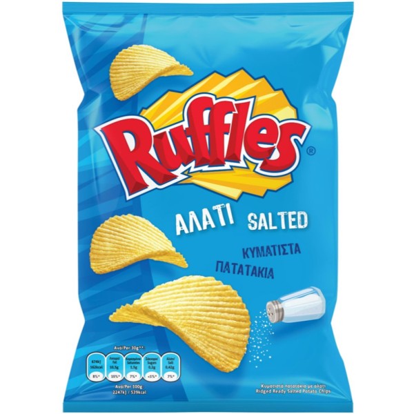 Κυματιστά Πατατάκια με Αλάτι Ruffles 100gr