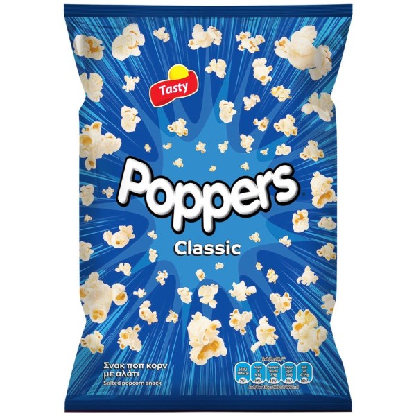 Ποπ Κορν με Αλάτι Poppers Classic Tasty 75gr