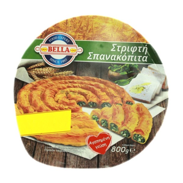 Σπανακόπιτα Στριφτή Bella 800gr