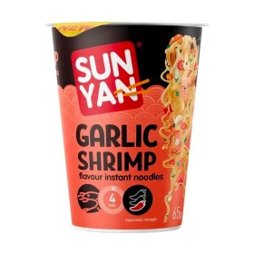 Noodles με Γεύση Σκόρδο & Γαρίδα Sun Yan 65gr