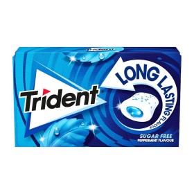 Τσίχλες με Γεύση Μέντα χωρίς Ζάχαρη Trident Long Lasting 22gr