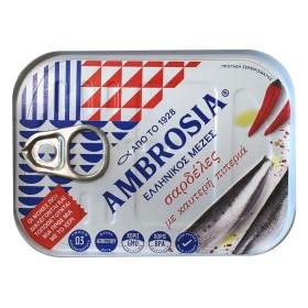 Σαρδέλες με Καυτερή Πιπεριά σε Φυτικό Λάδι Ambrosia 105g