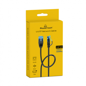 Καλώδιο Δικτύου CAT 6Α U/UTP Slim Μαύρο Powertech... 2