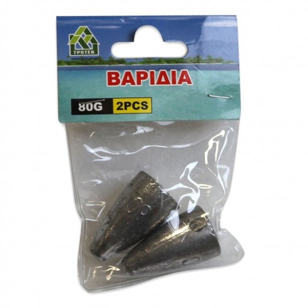 Σετ 2τμχ Βαρίδια Ψαρέματος Τρίγωνα 80gr