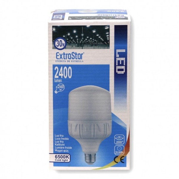 Λάμπα LED Ψυχρό Λευκό E27 Extrastar 30W