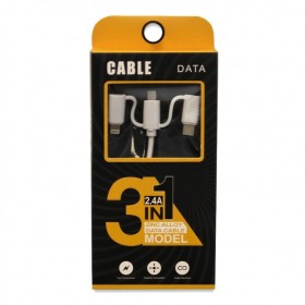 Καλώδιο 3 σε 1 Multi Port 2.4A 1m 2