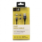 Καλώδιο Γρήγορης Φόρτισης 3 σε 1 Μαγνητικό USB Andowl 23196 1,5m