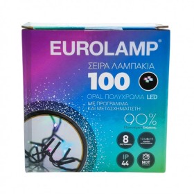 Λαμπάκια 100 Opal Πολύχρωμα Led με Πρόγραμμα Eurolamp...
