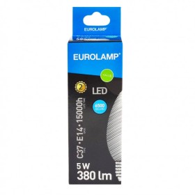 Λάμπα LED Ψυχρό Λευκό C37 Ε14 Eurolamp 180-77200 5W 2