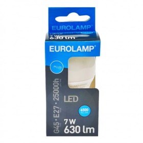Λάμπα LED Ψυχρό Λευκό G45 Ε27 Eurolamp 147-77334 7W 2