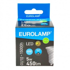 Λάμπα LED Ψυχρό Λευκό GU10 Eurolamp 180-77810 5W 2