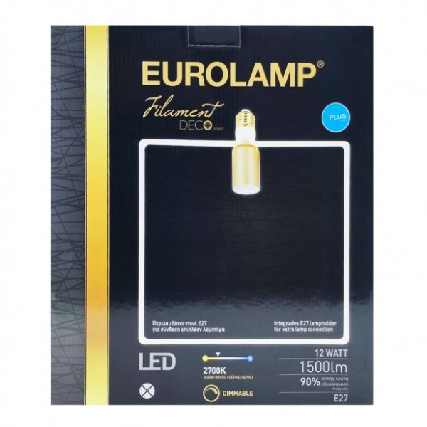 Φωτιστικό Λάμπα Led Τετράγωνη E27 Eurolamp...