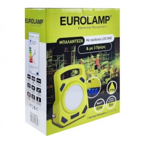 Μπαλαντέζα με Προβολέα Led SMD 4000K Eurolamp 147-47012 5m 2