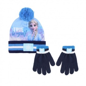 Σετ 2τμχ Σκουφάκι με Pom Pom & Γάντια Frozen II Disney...