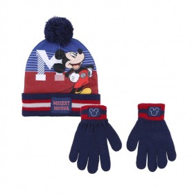 Σετ 2τμχ Σκουφάκι με Pom Pom & Γάντια Mickey Mouse Disney...