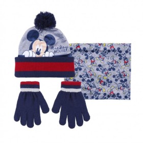 Σετ 3τμχ Σκουφάκι με Γάντια & Περιλαίμιο Mickey Mouse...