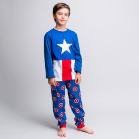 Πιτζάμα Παιδική Βαμβακερή Captain America Marvel Cerda 7697 2