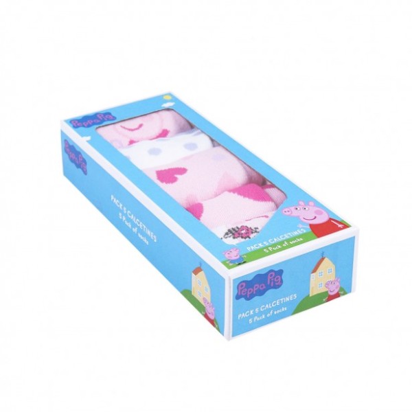 Σετ 5τμχ Κάλτσες Παιδικές Peppa Pig Cerda 7756