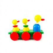 Τρεχαλίτσα με 3 Παπάκια Ξύλινη