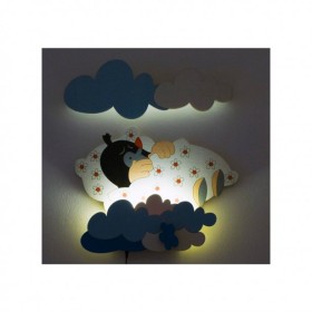 Φωτιστικό Επιτοίχιο Ξύλινο Little Mole in Blanket Dodo 74018 2