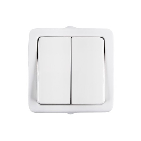 Διακόπτης Διπλός Εξωτερικός Κ/R IP54 Eurolamp...
