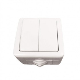 Διακόπτης Διπλός Εξωτερικός Κ/R IP54 Eurolamp 147-12212 2