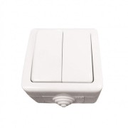 Διακόπτης Διπλός Εξωτερικός Κ/R IP54 Eurolamp 147-12212