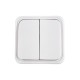 Διακόπτης Διπλός Εξωτερικός Mini K/R IP20 Eurolamp 147-12242