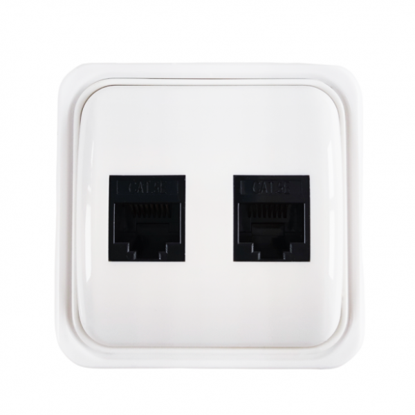 Πρίζα Δικτύου Mini Διπλή RJ45 8P8C IP20...