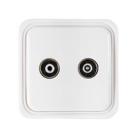 Πρίζα Mini TV & FM Τερματική IP20 Eurolamp 147-16242