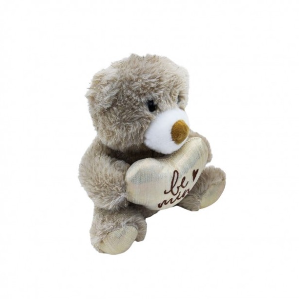 Λούτρινο Αρκουδάκι με Καρδιά Amek Toys 22cm