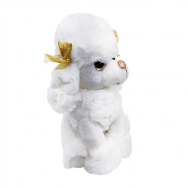 Λούτρινο Κανίς Λευκό με Γκλίτερ Μάτια Amek Toys...