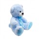 Λούτρινο Αρκουδάκι Γαλάζιο με Κορδέλα Amek Toys 30cm